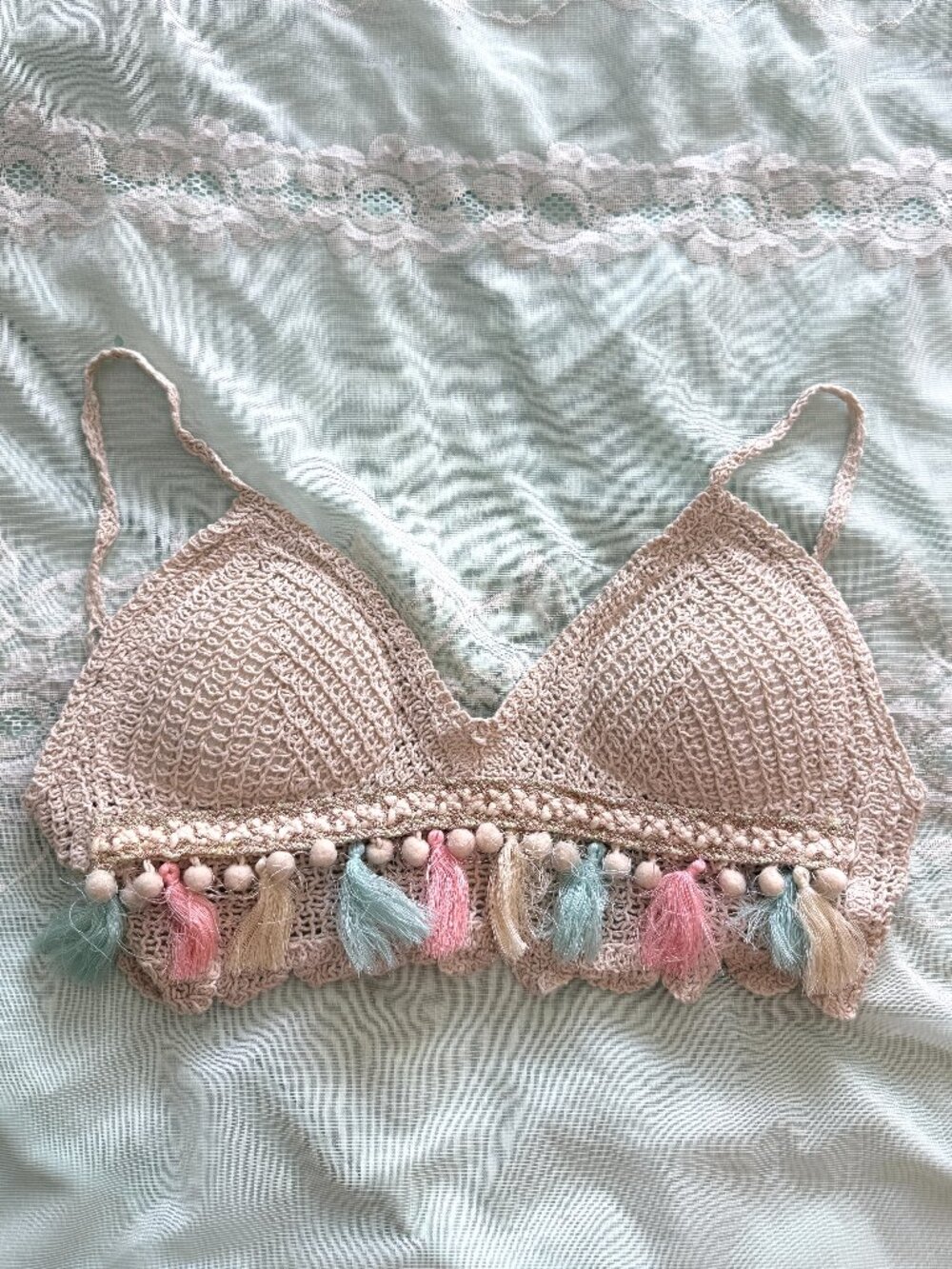 Crochet cropped top size small